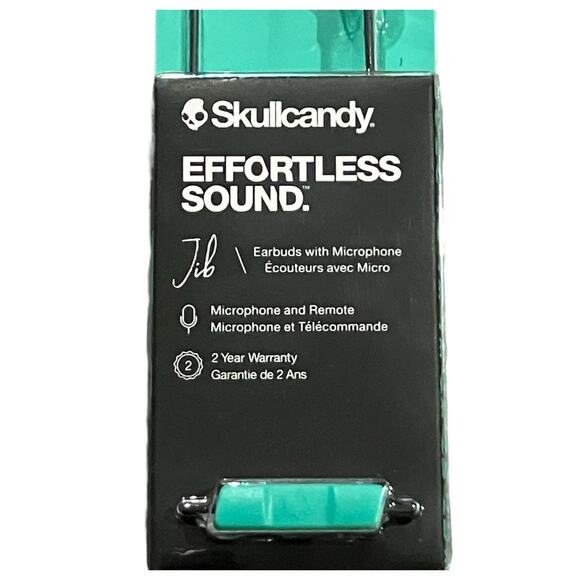 New Skullcandy Jib Wired Earbuds with Microphone Miami Blue - Picture 3 of 3